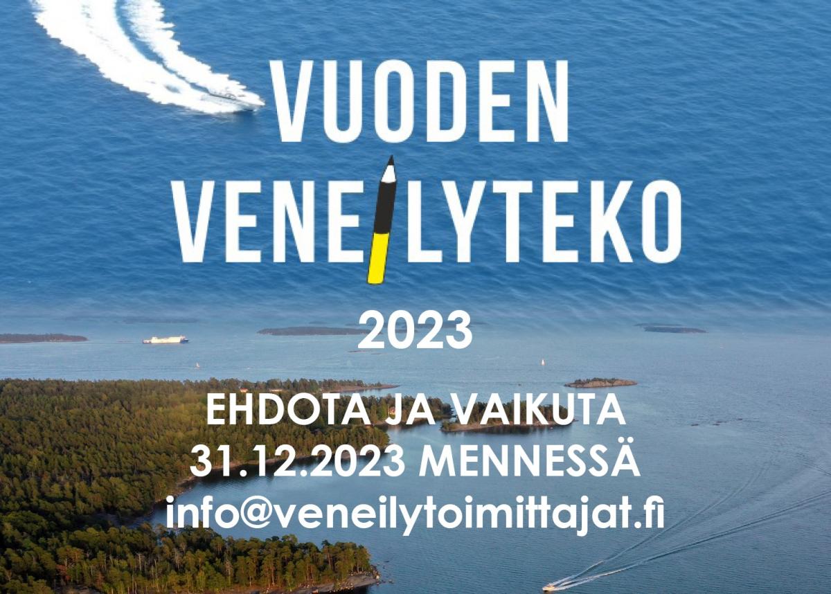 Ehdota vuoden veneilytekoa 2023